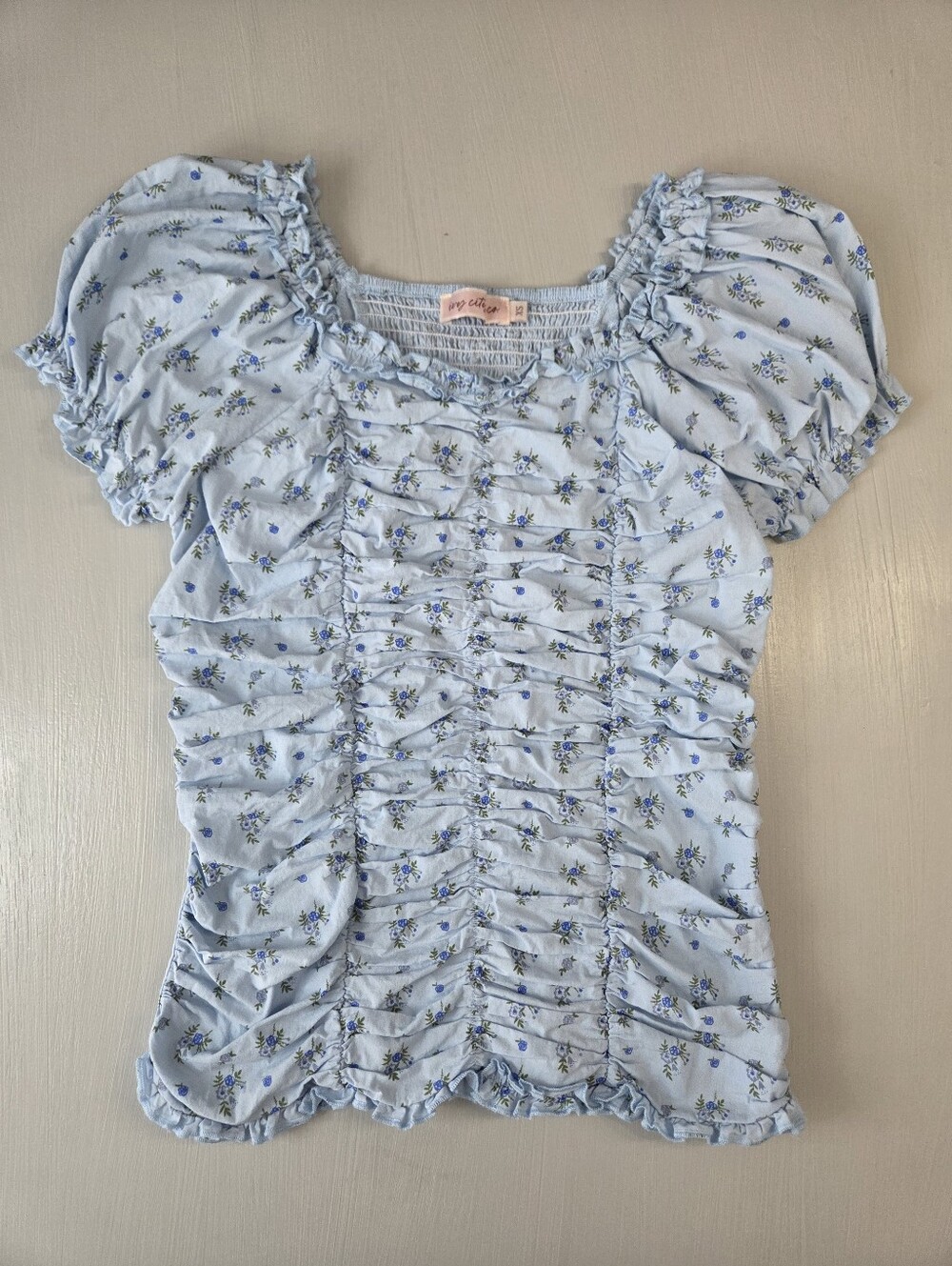 Ivy City Co Blue Floral Top